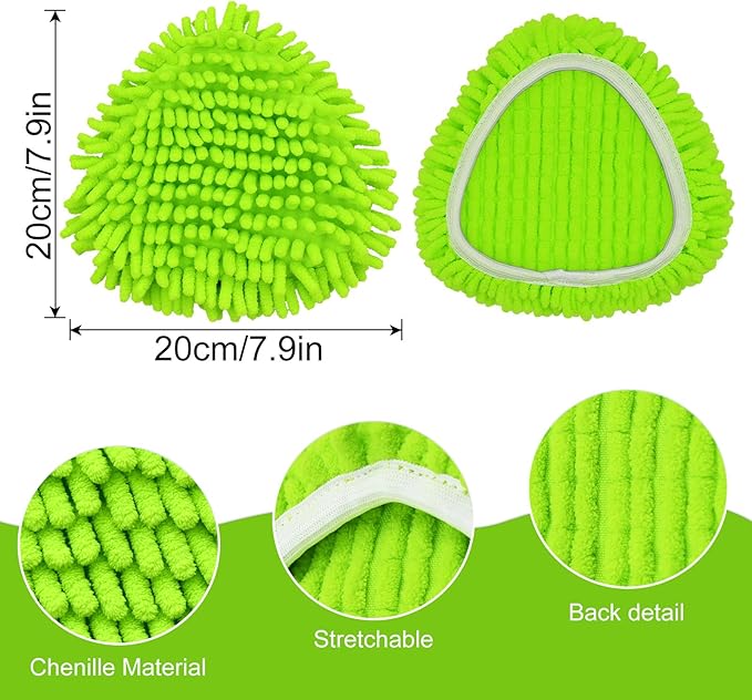 Mop Cloth Reusable, Mop Replacement Head Compatible with EasyWring & Clean Spin System Wet-Dry Mops Cloth for Household 4 Pack