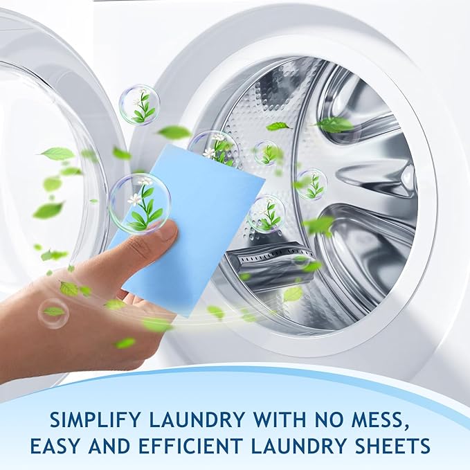 Heavy Duty Laundry Detergent Sheets, Fresh Linen Scent | 32ct Up to 64 Loads,Ultra-Concentrated New Formula | Eco-Friendly | Recyclable Packaging | Stain Fighting-Hypoallergenic Laundry Sheets
