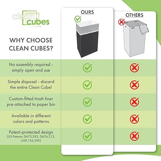 30 Gallon Disposable Pop-Up Trash Cans (3-Pack, Multi-Liner) with Fitted Bags – Foldable Garbage & Recycling Bins for Parties, Events & Kitchen (Black 30" H x 14" W x 17" D)