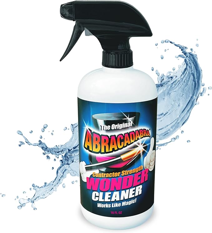 Abracadabra® Contractor Strength Wonder Cleaner - As Seen on TV - 16 fl oz - Gunk & Build up Remover - Removes Tar, Adhesives, Gum, Stickers, Sap, Oils & More on Most Surfaces - Better Stronger Faster
