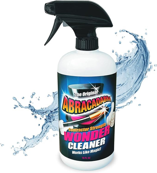 Abracadabra® Contractor Strength Wonder Cleaner - As Seen on TV - 16 fl oz - Gunk & Build up Remover - Removes Tar, Adhesives, Gum, Stickers, Sap, Oils & More on Most Surfaces - Better Stronger Faster