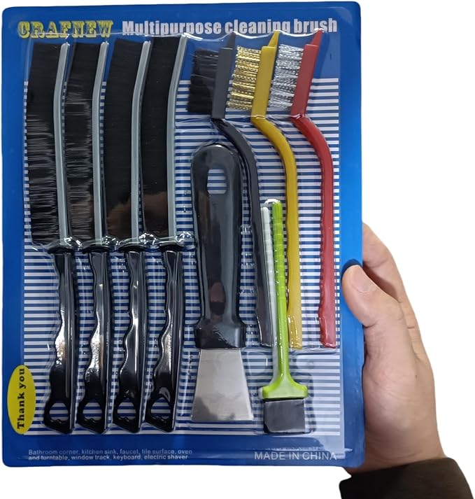 10Pcs Crevice Cleaning Tools, Gap Cleaning Brush Set,Cleaning Brushes Small Spaces, Hard Bristle Crevice Cleaning Brush Tool for Household Use Bathroom Tiles Kitchen