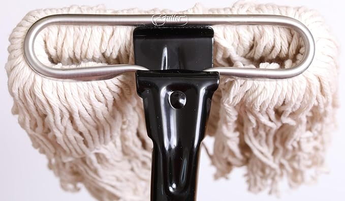 Fuller Brush Wet Mop – Stainless Steel Handle with Hang-Up Hole, Heavy Duty, Durable, Washable, Janitorial Floor Mop