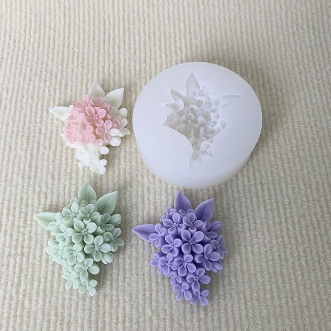 3D Flower Bouquet Candle Soap Silicone Molds Fondant Chocolate Candy Cake Decorating Mould Resin Clay Baking Pastry Tools (Frangipani)