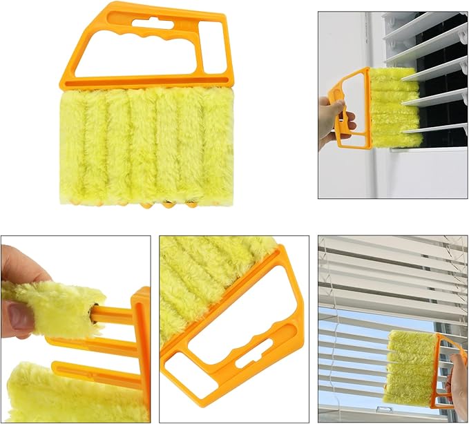 8 Pcs Hand-held Groove Gap Cleaning Tools - Door Window Track Crevice Cleaning Brushes Blind Cleaner Duster, Window Magic Cleaning Brush for Shower Door, Car Vents, Air Conditioner, Keyboard