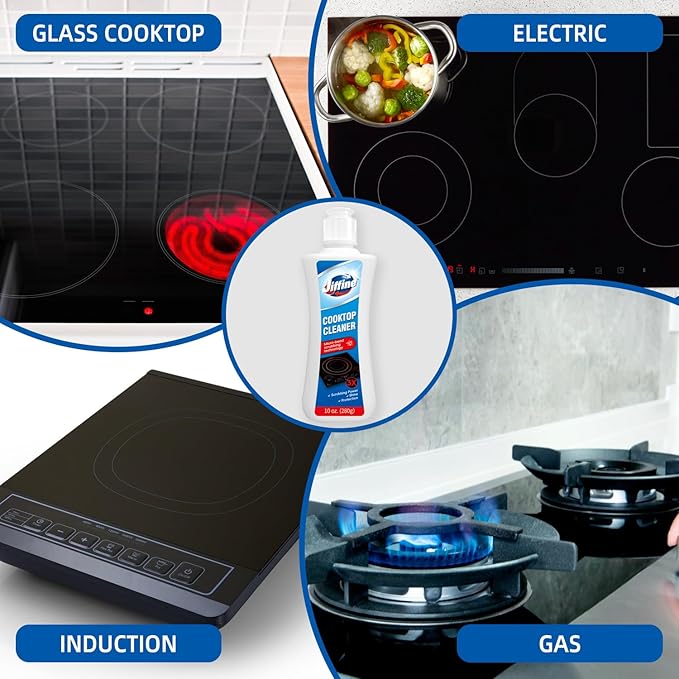 Glass Cooktop&Stove To Cleaner& Multi-Purpose Kitchen Cleaner-10 oz Professional Strength Formula Removes Burnt-On Food, Tough Stains - Scratch-Free, Safe for oven&Ceramic&Induction Stoves