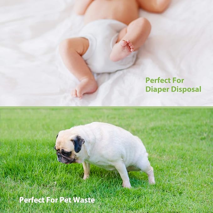 8 Gallon 330 Counts Strong Trash Bags Garbage Bags by Teivio, Bathroom Trash Can Bin Liners, Plastic Bags for home office kitchen, Clear