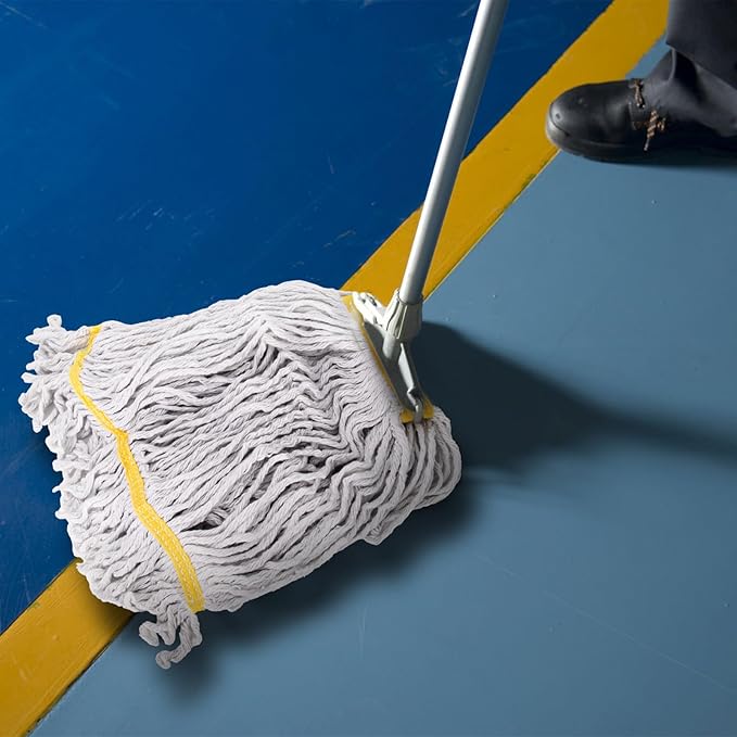 KeFanta 3 Pack Heavy Duty Commercial Mop Head Replacement,Looped End String Cotton Mop Heads,Industrial Wet Mops Refill for Floor Cleaning