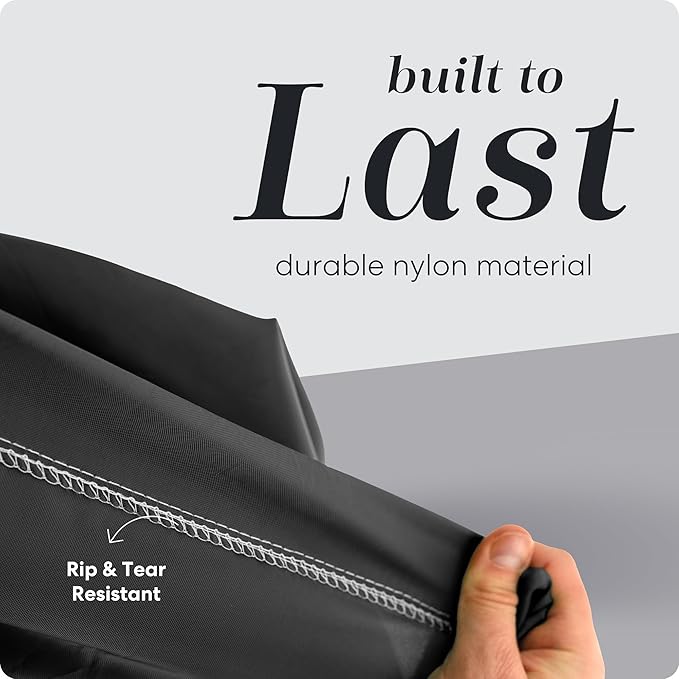 Nylon XL Laundry Bag - Locking Drawstring Closure, Machine Washable, These Large Bags Will Fit a Laundry Basket and Strong Enough to Carry up to Two Loads of Clothes (Black | 22" x 32")