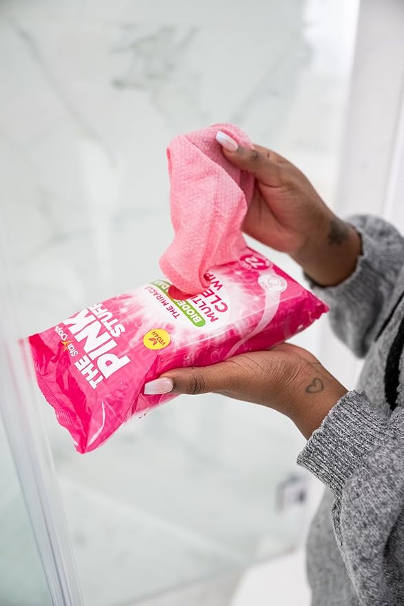 Stardrops The Pink Stuff Miracle Multi-Purpose Cleaning Wipes – 216 Count – Tough on Grease, Grime, and Dirt – All-Purpose Cleaner for Kitchen, Bathroom, and More