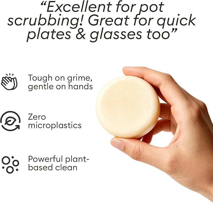 Vove Dish Soap Bar 3 Pack, Coastal Citrus Mint, Mandarin, Spearmint, Cypress & Bergamot Oils, Coconut Cleanser, Plant-Based Solid Dish Soap, Zero-Waste, Plastic-Free, FSC-Certified Kraft Packaging