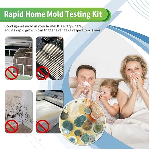 Mold Test Kit for Home with Free Lab Analysis - 10 Simple Detection Tests DIY at Home Mold Air Tester - Test HVAC System,Surface Mold for Home Indoor & Outdoor Air Quality Mold Testing Kits Detector