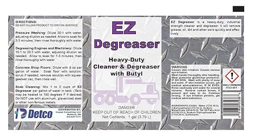 EZ Degreaser | Concentrated, Heavy-Duty, Alkaline, Butyl-Based Degreaser - 1 Quart