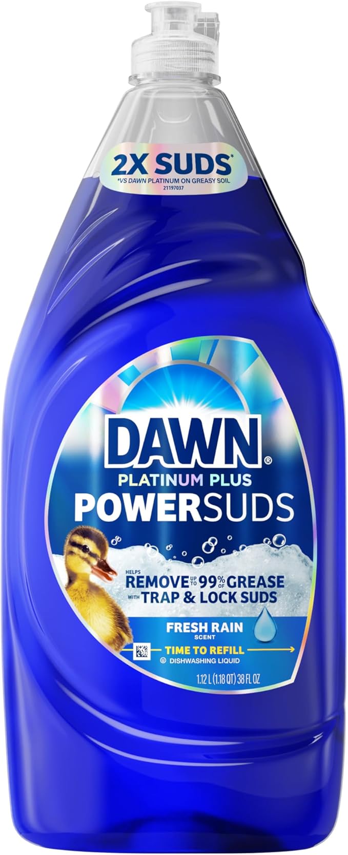 Dawn Platinum Plus PowerSuds Liquid Dish Soap, 38 oz. Bottle