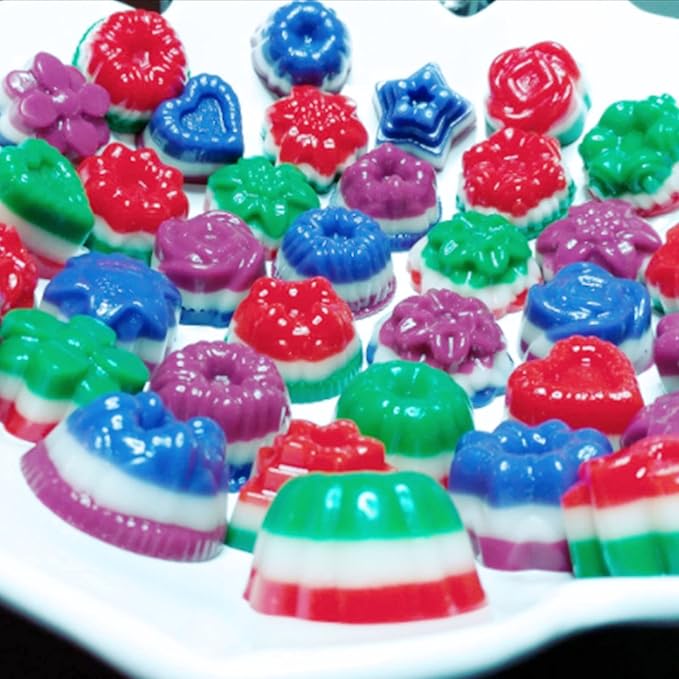 4 Pcs Flower Silicone Soap Molds-12 Cavities for Soap Making, Bath Bombs, Shower Steamers, Lotion Bars, Chocolate, Candy