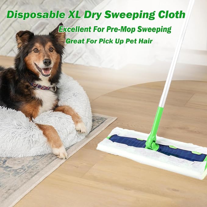 XL Dry Sweeping Cloth Refills for Swiffer Sweeper X-Large Mop, XL Disposable Dry Pads Refills, Pet Hair Dust Heavy Duty Dry Floor Cloth Refills for Floor Sweeping and Cleaning, 60 Count