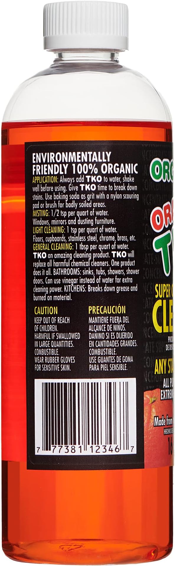 Stain remover, Floor cleaner, Degreaser, Glass cleaner, Multi Purpose Citrus Cleaner, Deodorizer, Stain Remover, Pet Safe, Non Toxic (16oz)