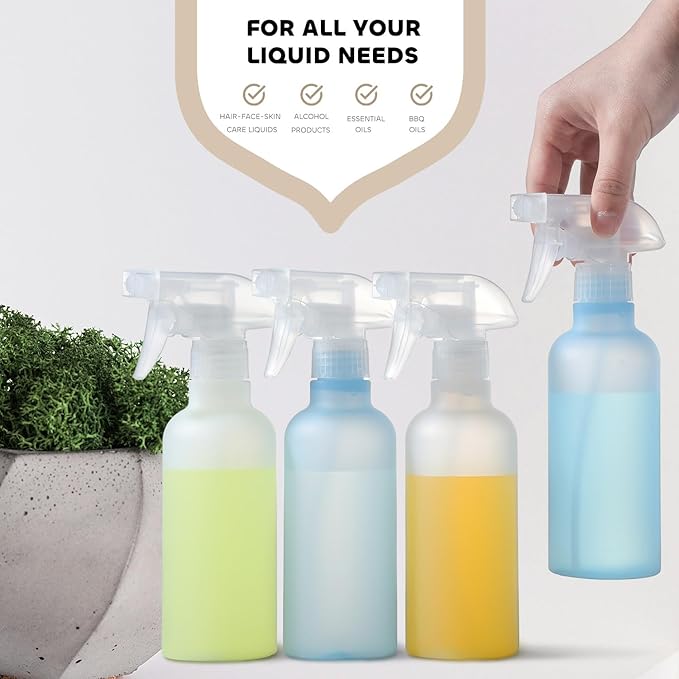 Spray Bottles, Small Water Spray Bottle for Hair Cleaning Plants Pet, Mist/Stream Adjustable, BPA-free Plastic Spray Bottle 10 oz (300ml), Squirt Bottle 2 Pack