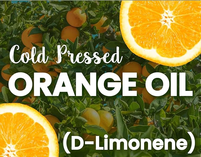Premium Cold Pressed Orange Oil Concentrate- 32 oz (with D-Limonene), Concentrated Cold Pressed Orange Oil Blend - All-Purpose Citrus Cleaner and Degreaser Blend