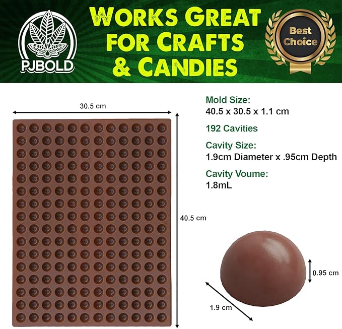 Gum Drop Candy Mold - Half Sheet Brown