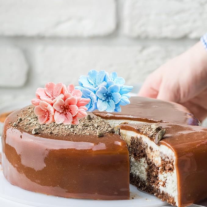 2PCS Blossom Flower Mold Silicone Flower Molds Fondant Chocolate Candy Cake Decoration Mold Silicone Molds for Epoxy Resin Casting Candle Soap DIY Art Craft Baking