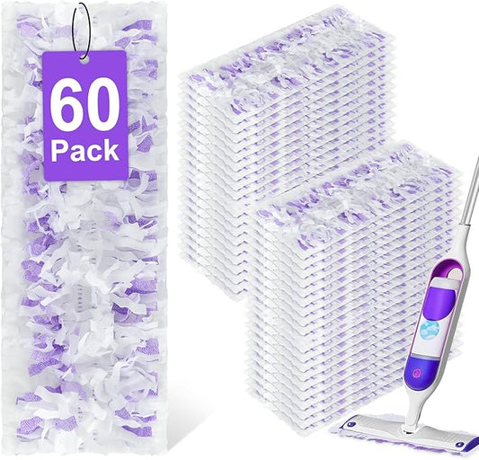 60 Pack Power Mop Refill Pads for Swiffer Power Mop, Disposable Spray Wet Pads Refill for Swiffer PowerMop Multi-Surface Mopping Pad Refills,Mop Head Replacement for Floor Cleaning