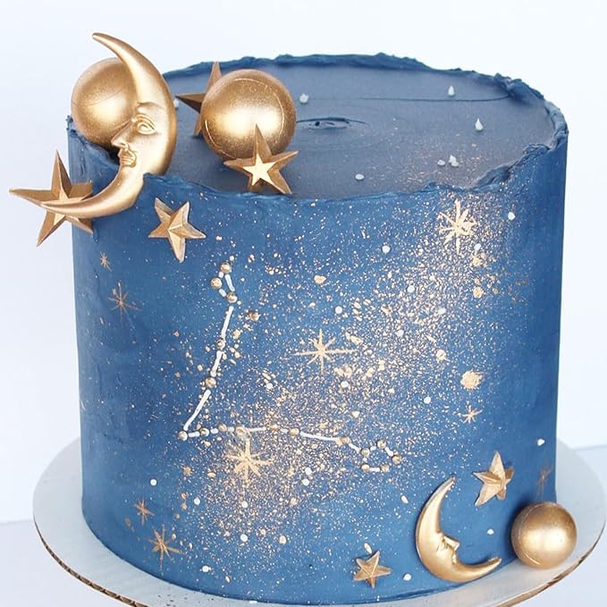 Moon Stars Silicone Fondant Molds Chocolate Candy Baking Molds for Gumpaste Sugarcraft Tool Cake Decorating Tools Epoxy Resin DIY Polymer Clay