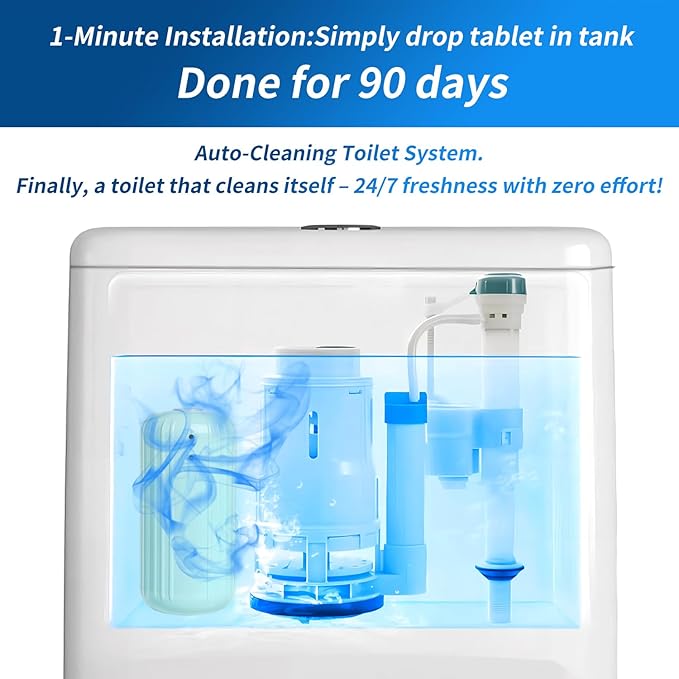 2Pcs WTWD Automatic Toilet Cleaner - Prevents Hard Water Stains, Reduce Scrubbing, Toliet Tank Cleaner, Automatic Toilet Bowl Cleaner, Magic Bottle Design for Stain-Free Hands, Septic Safe