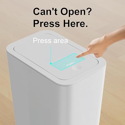 N. NETDOT 3 Pack 10 Liter / 2.6 Gallon Bathroom Trash Can, Small Trash Can with Lid, Garbage Can Waste Basket for Bathroom, Kitchen, Bedroom, Powder Room, Craft Room, Office, College (Gray)