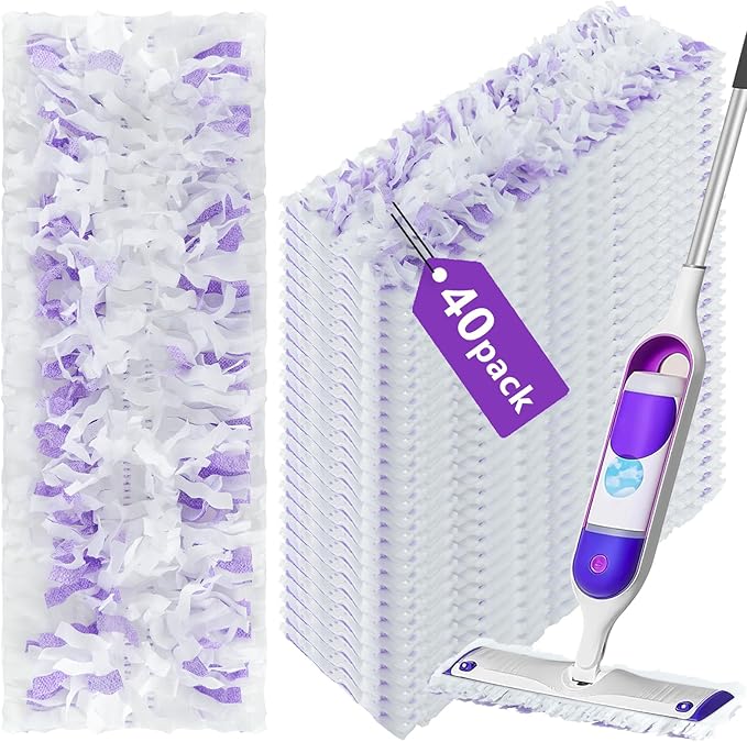40 Count Power Mop Pads for Swiffer Power Mop Multi-Surface Mop,for Swiffer Wet Pads Refill,Wood Floor Pads for Swiffer Power Mop Wood Mop,Refills for Swiffer Mop Pads for Floor Cleaning