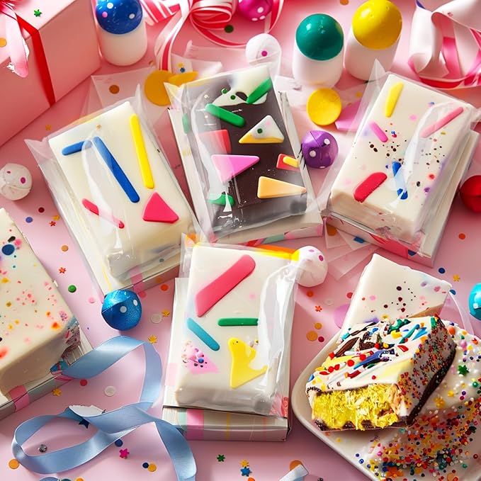 Juome 12 Cavities Chocolate Bar Mold Deep - Thick Deep Chocolate Bar Mold for Filling, Silicone Chocolate Bar Mold for Stuffed Bar Knafeh Pistachio Chocolate Candy Bar with 100Pcs Bags and 1Pc Scraper