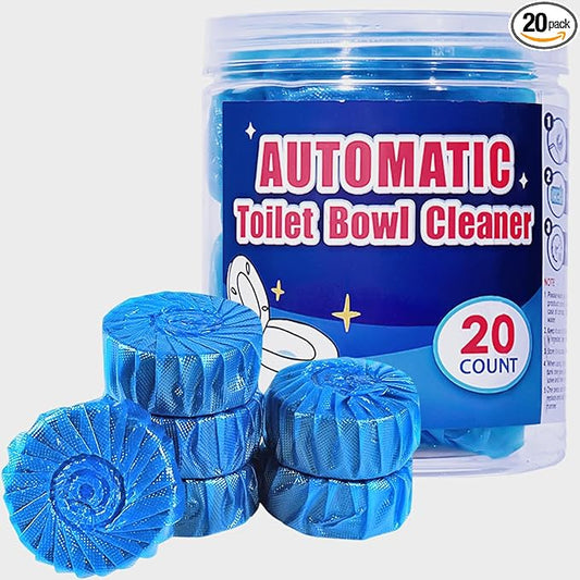 Bathroom Toilet Tank Cleaner, Toilet Cleaning Tablets Fast-Dissolving, Automatic Toilet Bowl Cleaner Tablets, Blue, 20 Count, Toilet Bowl Cleaner Tablet