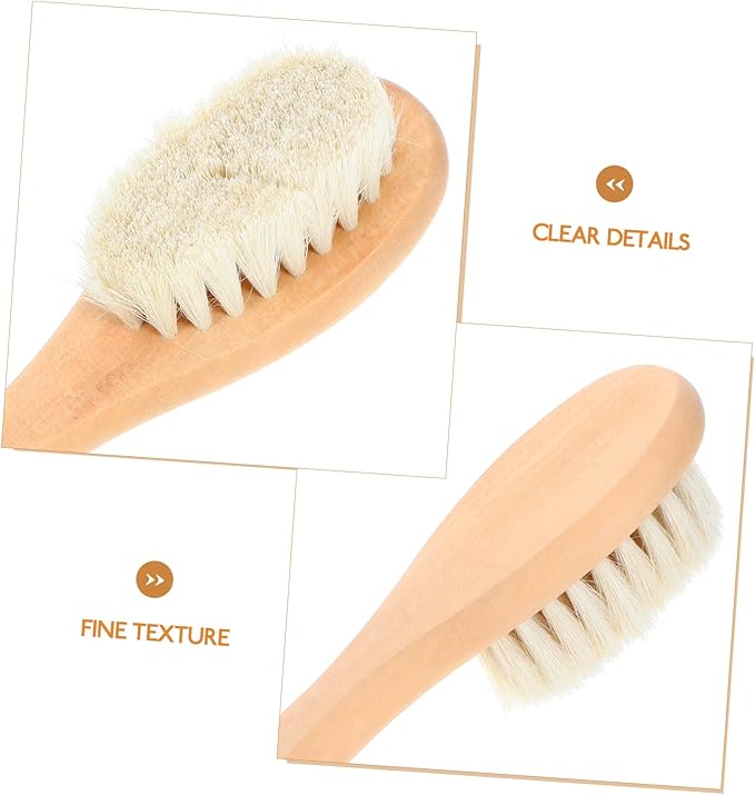 Homoyoyo Natural Boar Bristle Laundry Brush for Delicate Fabrics Soft Brush for Clothes Knitwear and Gentle Cleaning for Stubborn Stains