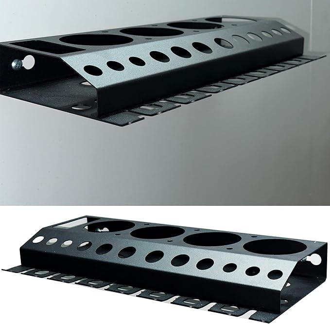 Bottle Storage Rack, Detailing Brush Organizer, Spray Bottle Storage Rack, 3/8" Air Tool Holder, for Garage and Workspace (1pc-Black)