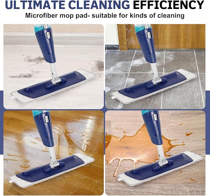 3 Pack Microfiber Cleaning Pads for Bona Mop, Reusable Microfiber Mop Pads for 18 Inch Mop, Hardwood Floor Replacement Cleaning Mop Pads, Machine Washes