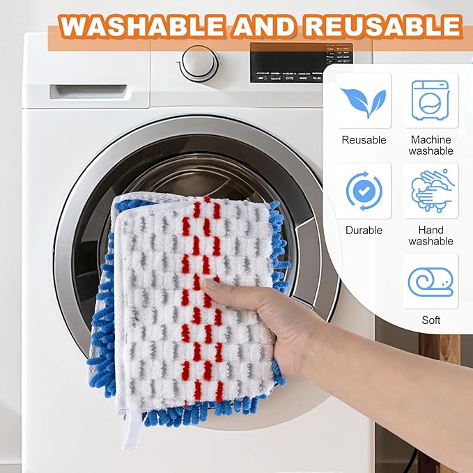 Microfiber Mops for Floor Cleaning, Flat Mop for Wet & Dry Use, Dust Mop for Hardwood Floors with 3 Reusable Pads for O Cedar Hardwood Floor 'N More 3-Action Mop and Extendable 58" Long Handle