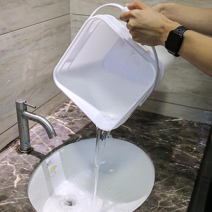 3 gal Food Grade Plastic Bucket Pail Container with Lid/Handle (Pack of 4)