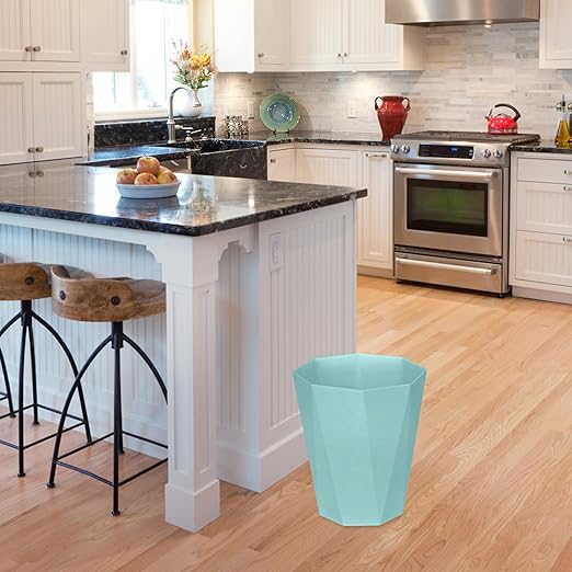 ZXJ Small Trash Can - 1.8 Gallon - Green - Waste Basket - Garbage Bin Bathroom,Kitchen,Office,Dormitory,Camping,Kids Room