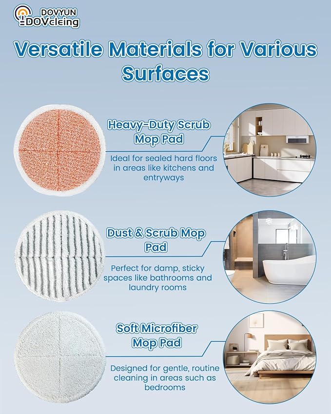 6 Pack Replacement Mop Pads Compatible with Bissell Spinwave Mop: 2124 2039 2039A 2039Q 2039T 2039W 20391 20393 20395 20399 2307 2315A 23157 23159