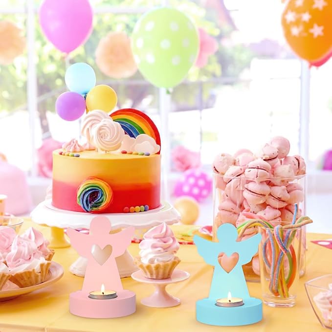 Silicone Mold, Classic Angels Holding Stars in Their Hands, Silicone Casting Molds with Base, Silicone Casting Mold Candle Holder for Soy Wax, Cement Gypsum Decorative Ornaments