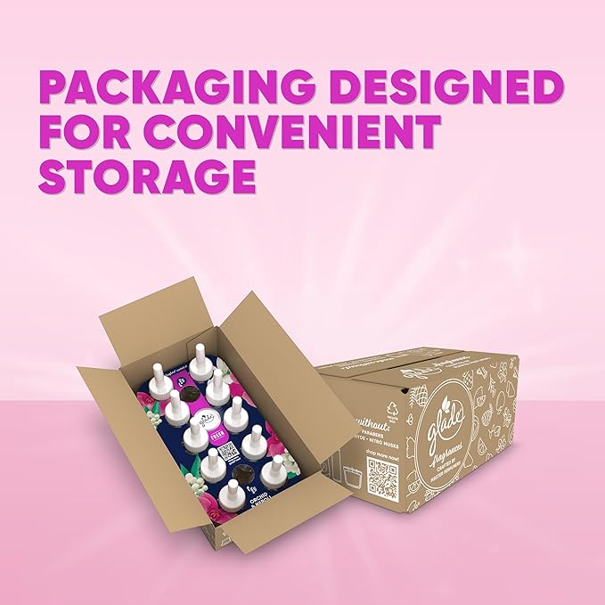 Glade PlugIns Refills Air Freshener, Orchid & Neroli, Scented and Essential Oils for Home and Bathroom, 0.67 Fl Oz, 10 Count