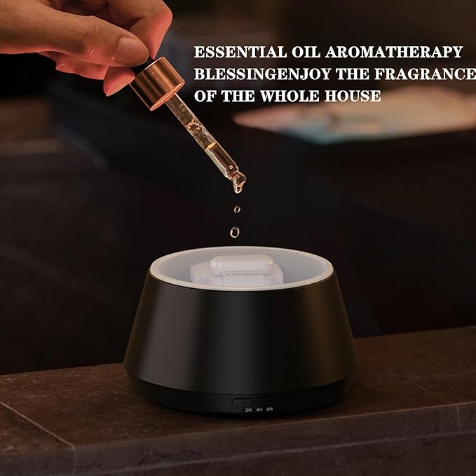 Essential Oil Diffuser, Seven-Color ultrasonic Cold Fog Aroma Machine, air Diffuser humidifier with Timer and Automatic Shut-Off, Suitable for Home, Bedroom, Office, Yoga.