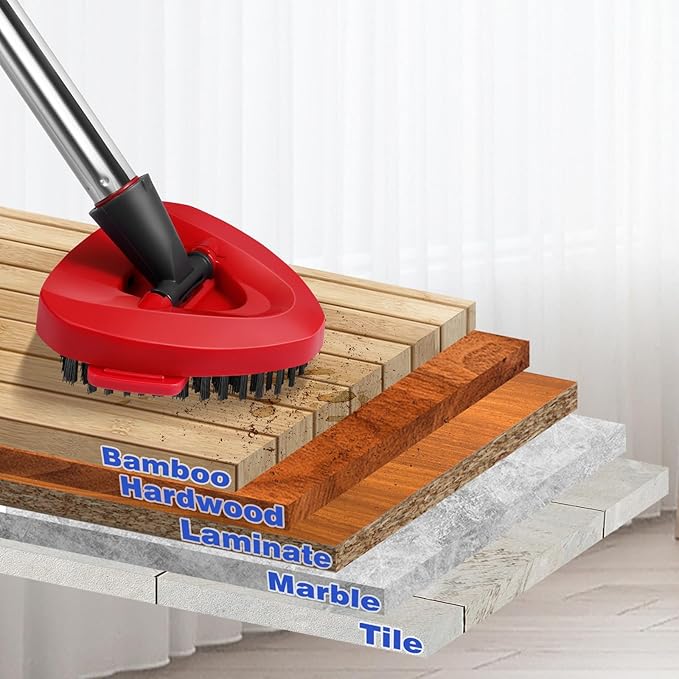 4 Pcs Spin Mop Heads Replacements & 4 Blue Mircofiber & 1 Brush & 2 Base &1 Handle Set for Ocedar Rinseclean 2-Tank System,Machine Washable Chenille Mop Replacement,Easy Cleaning for Bathroom,Kitchen