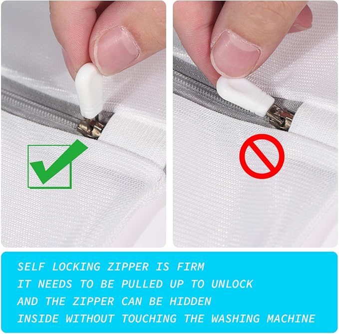 Laundry Mesh Bag-Heavy Duty Mesh Laundry Bags,Laundry Bags Mesh Wash Bag for Washing Machine-Supper Zipper Net Laundry Bag for Travel,Lingerie,Sweater,Garment,Undergarment 4（24Inch×24Inch）