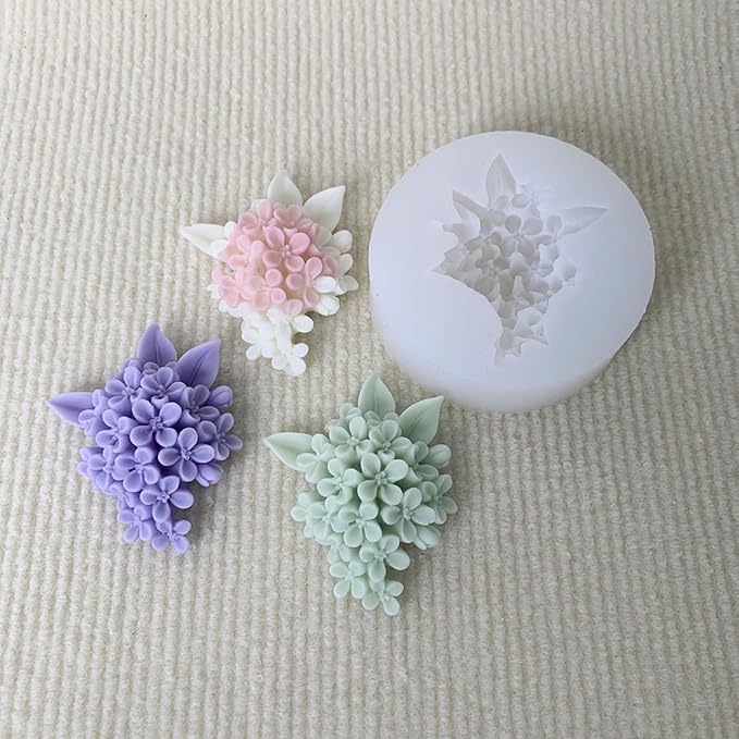 3D Flower Bouquet Candle Soap Silicone Molds Fondant Chocolate Candy Cake Decorating Mould Resin Clay Baking Pastry Tools (Frangipani)