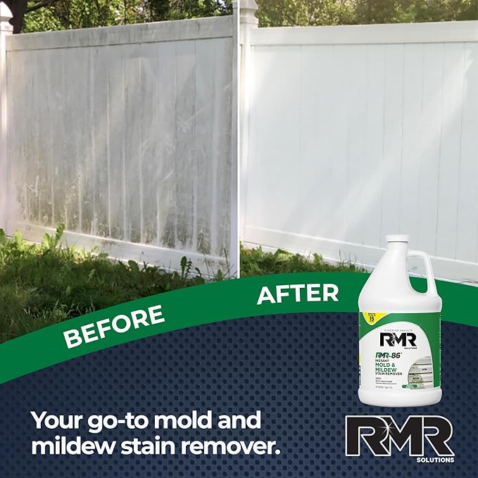 RMR-86 Instant Mold and Mildew Stain Remover Spray - Scrub Free Formula, 1 Gallon