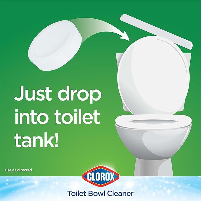 Clorox Ultra Clean Toilet Tablets Bleach 4 Count, 3.5 Ounces Each (Package May Vary)