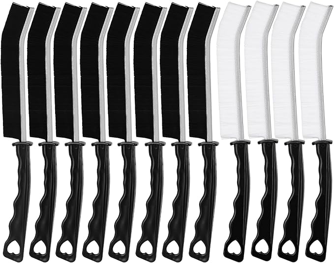 12Pcs Hard Bristle Crevice Cleaning Brush, Grout Cleaner Brush, Multifunctional Gap Cleaning Tool for Household Use, Bathroom, Kitchen, Window,Toilet