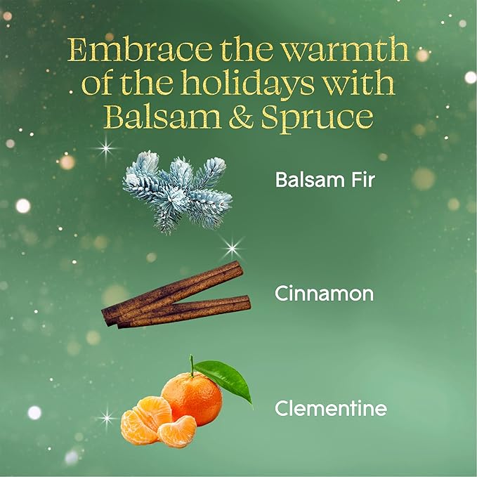 Glade PlugIns Refills Air Freshener, Balsam & Spruce, Scented and Essential Oils for Home and Bathroom, 0.67 Fl Oz, 5 Count