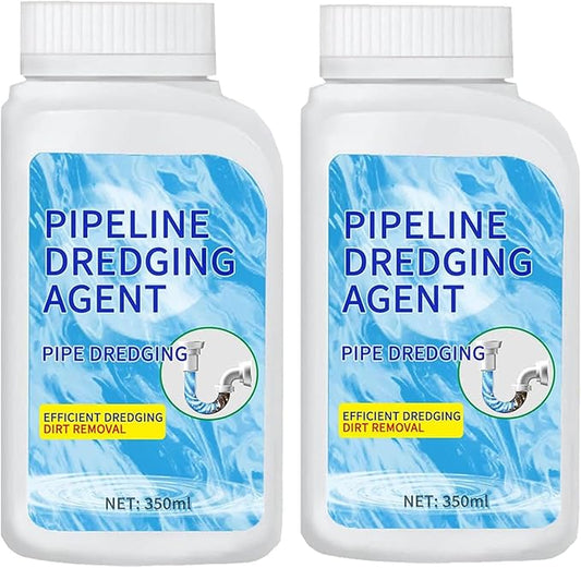 Pipeline Dredging Agent, Powerful Pipe Dredging Agent Powder, Drain Clog Remover, Toilet Cleaner, Sink and Drain Pipe Unclogging for Kitchen Toilet (2)